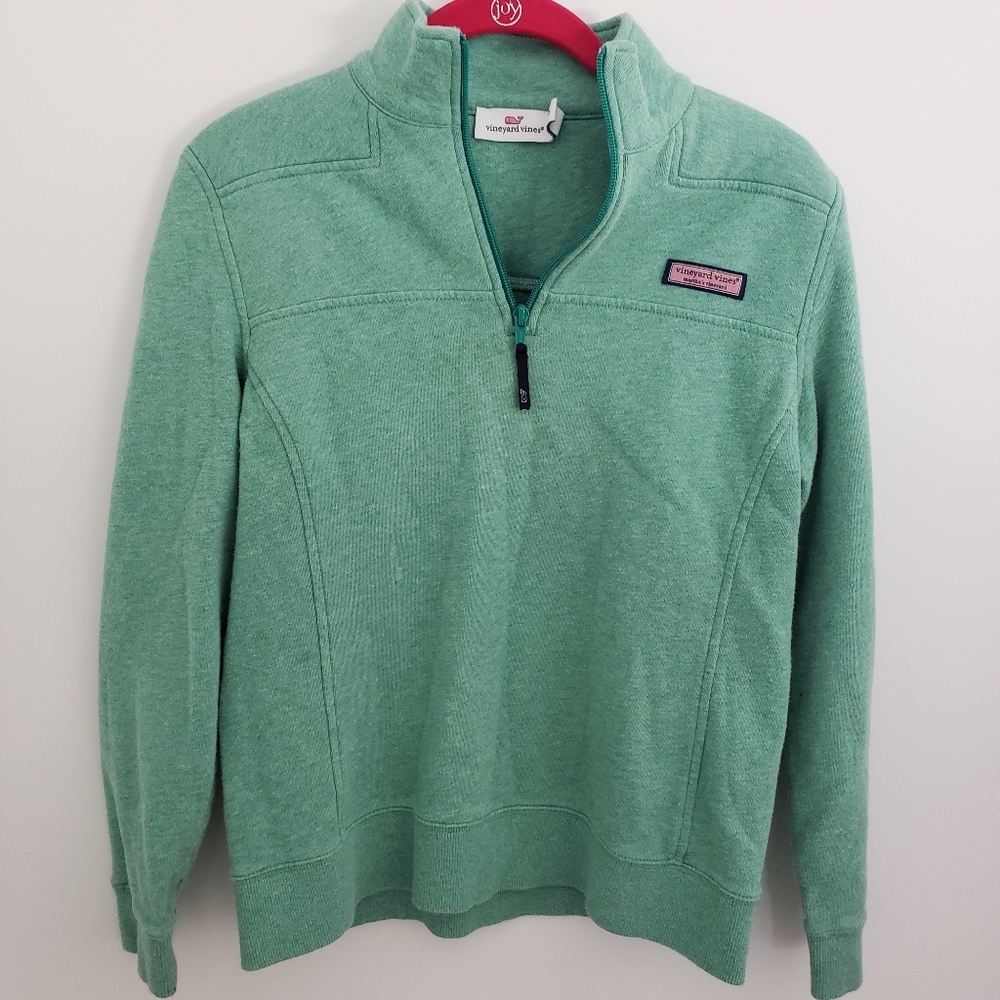 Seafoam Green Vineyard Vines Quarter Zip